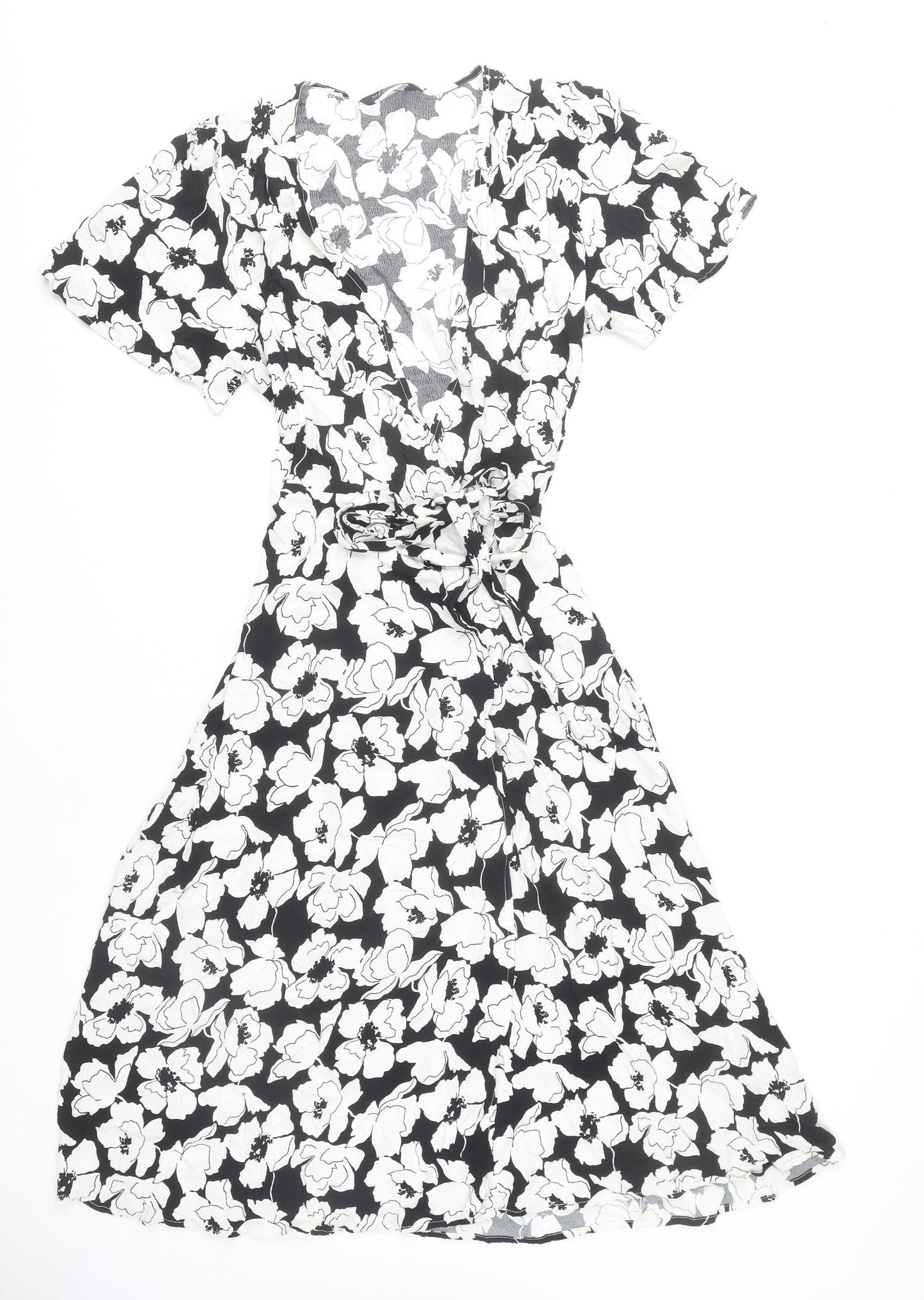 Marks and Spencer Women's Multicoloured Size 12 Floral Wrap Dress