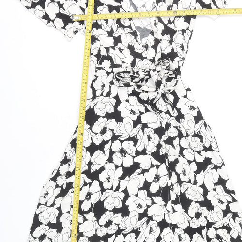Marks and Spencer Women's Multicoloured Size 12 Floral Wrap Dress