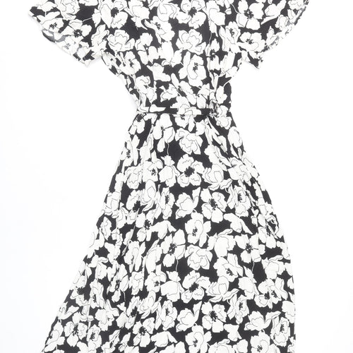 Marks and Spencer Women's Multicoloured Size 12 Floral Wrap Dress