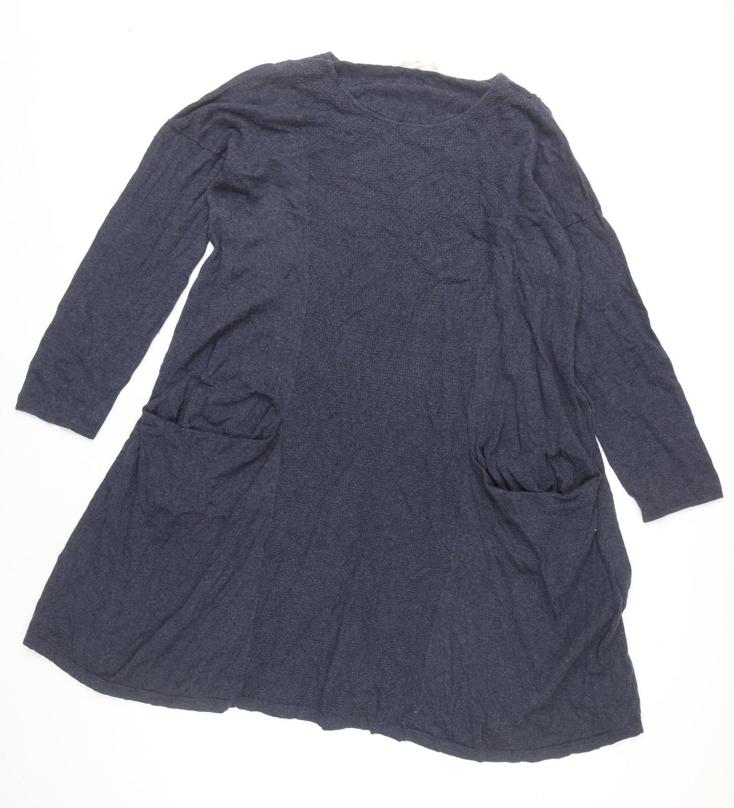 Seasalt Cornwall Women’s Blue Size 16 Shift Knit Knee Length Dress