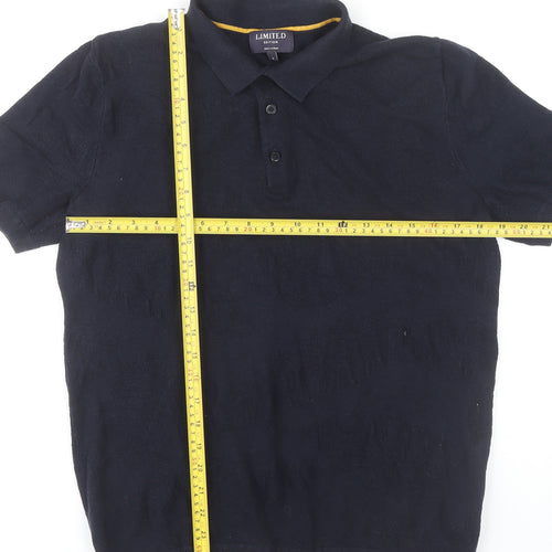 Marks and Spencer Men’s Navy Blue Cotton Polo Shirt L Regular Fit