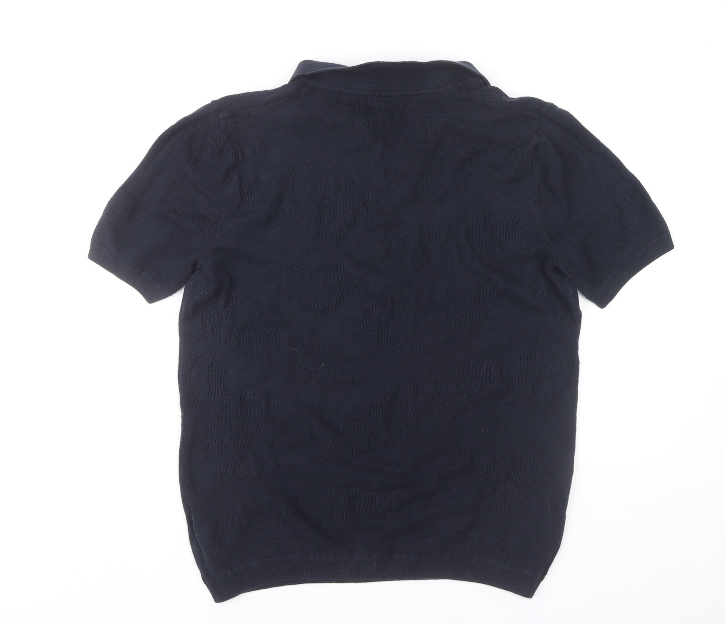 Marks and Spencer Men’s Navy Blue Cotton Polo Shirt L Regular Fit