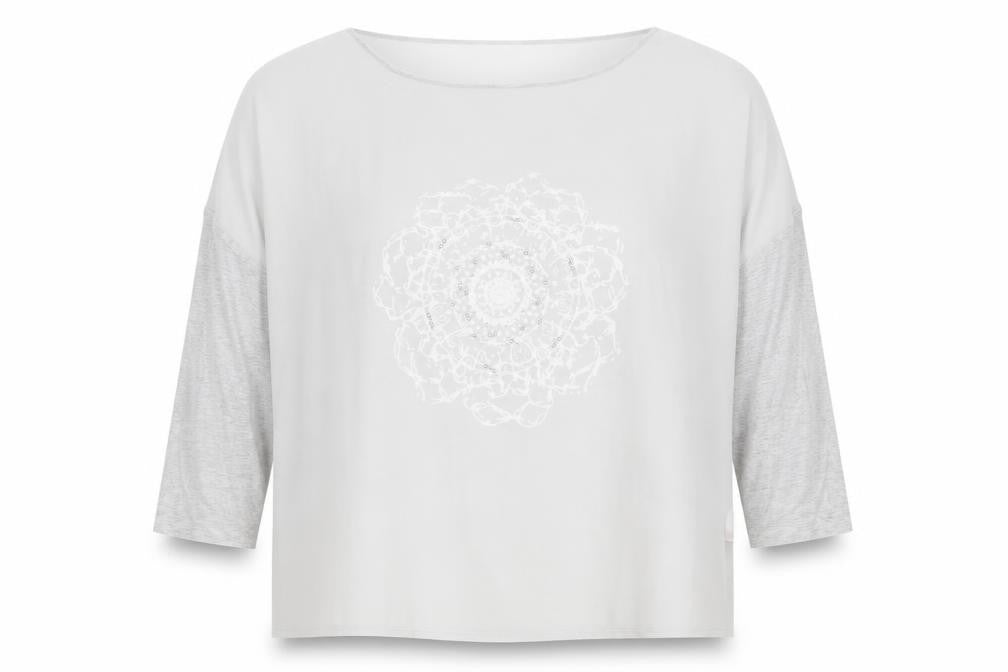 Mint Velvet Women’s Grey Beaded Embroidered Blouse UK 18