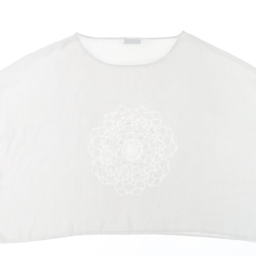 Mint Velvet Women’s Grey Beaded Embroidered Blouse UK 18