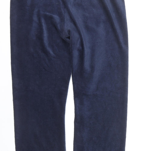 Cotton Traders Womens Blue Corduroy Straight Leg Trousers Size 16