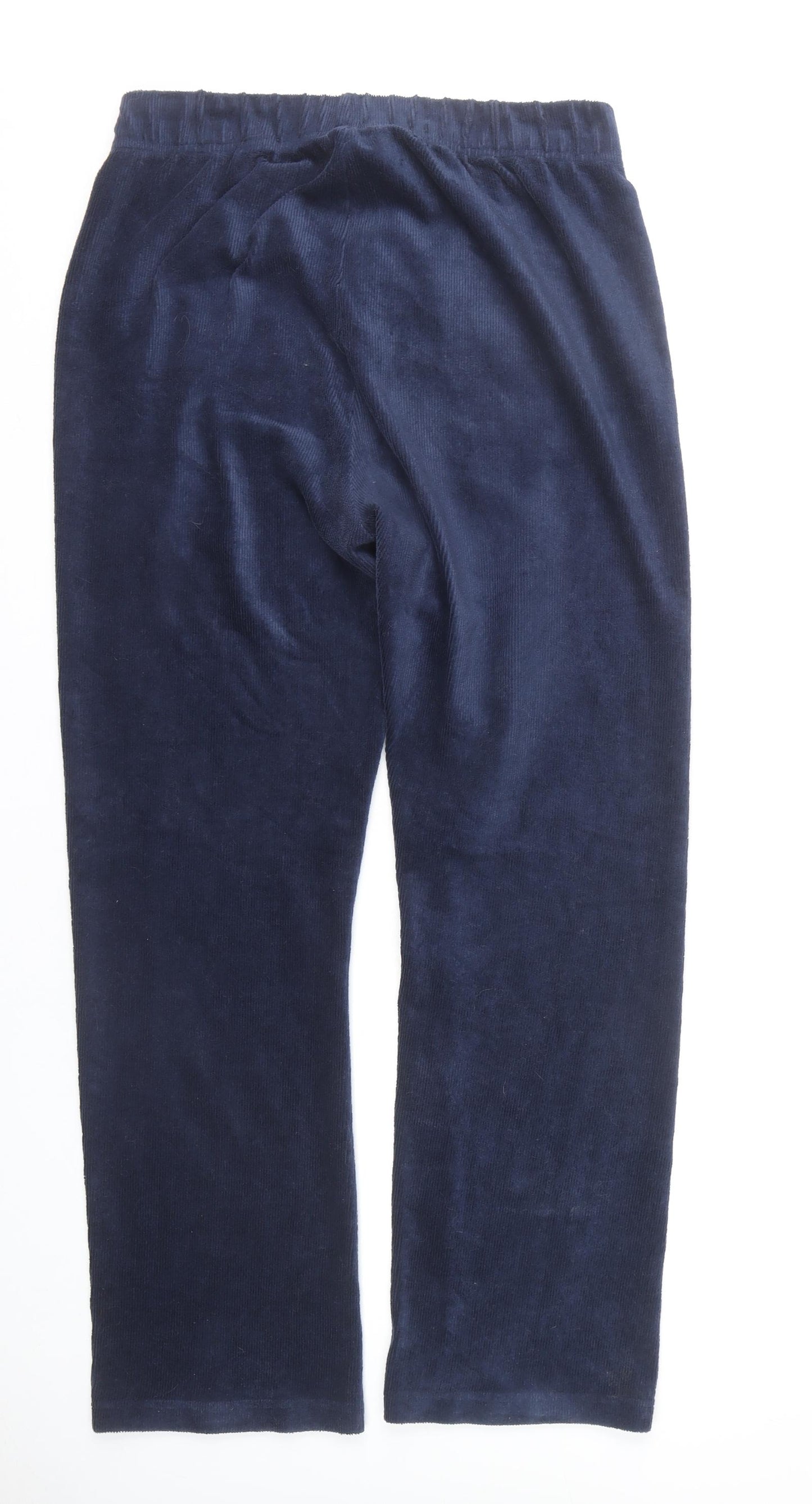 Cotton Traders Womens Blue Corduroy Straight Leg Trousers Size 16