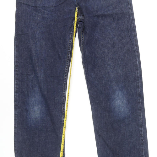 Marks and Spencer Men's Blue Straight Leg Jeans 32W 33L