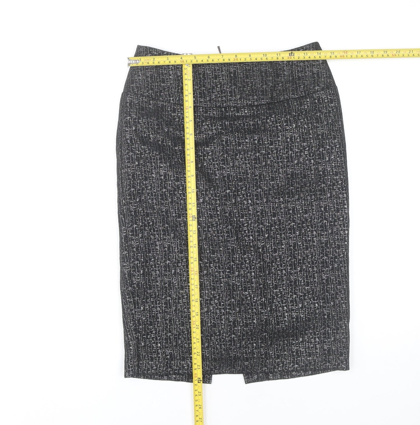 Marks & Spencer Women’s Black Mix Size 8 Pencil Skirt Lined Workwear