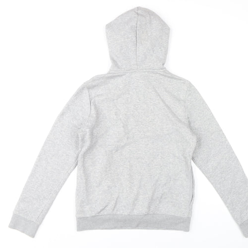 Adidas Women’s Grey Pullover Hoodie Size S Regular Fit Sports Logo