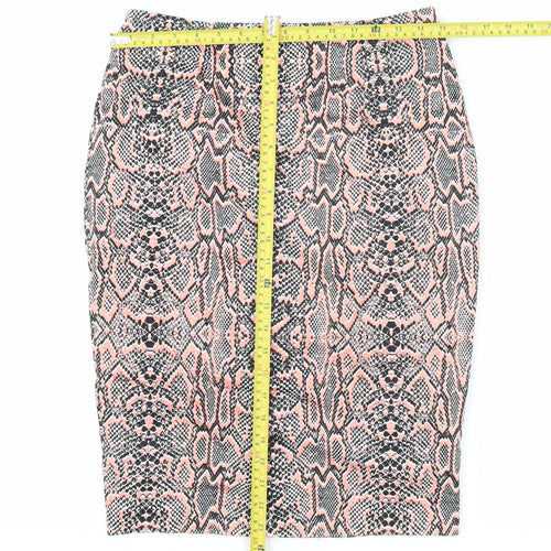 Marks and Spencer Women’s Orange Snake Print Pencil Skirt Size 10
