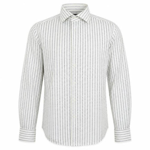 Zara Man White Striped Long Sleeve Button-Up Shirt Men's S 38in