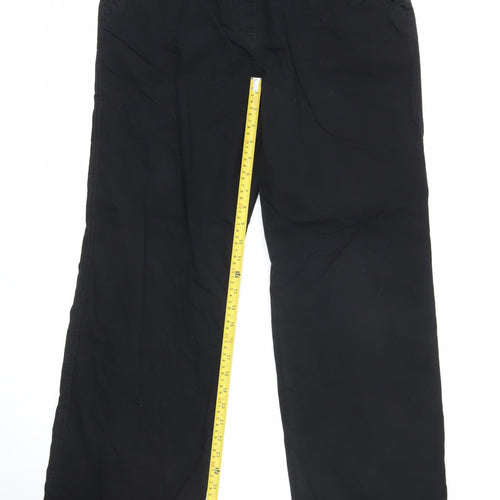 Marks and Spencer Women's Black Size 14 Cotton Casual Trousers