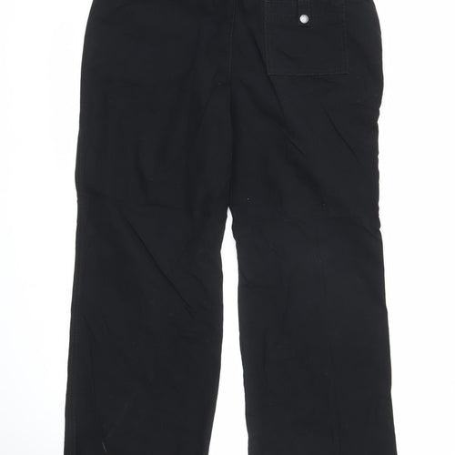 Marks and Spencer Women's Black Size 14 Cotton Casual Trousers