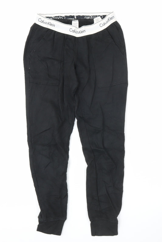 Calvin Klein Men's Black XS Lounge Pants Logo Waistband Autumn Winter