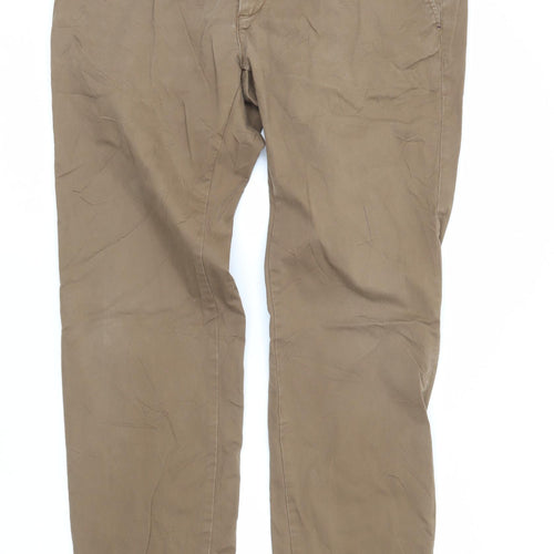 Ted Baker Men's Brown Chino Trousers 34W Regular Fit Straight Leg