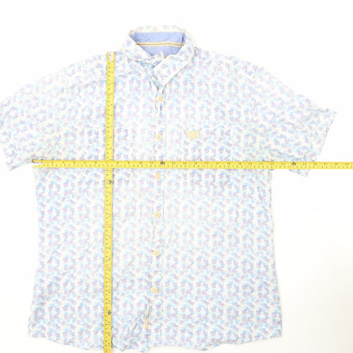 North Coast Men's Multicoloured Tropical Floral Cotton Shirt L