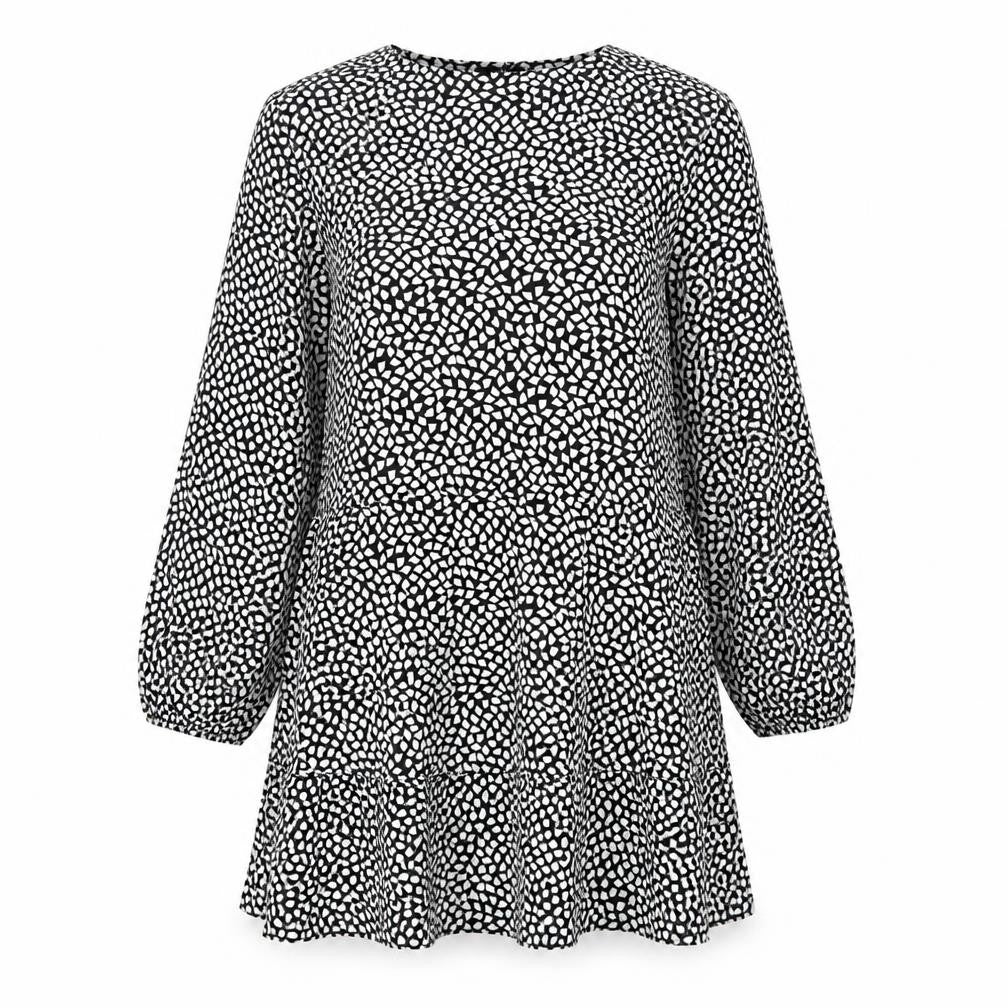 Wallis Women’s Black Geometric Short A-Line Dress Size 10
