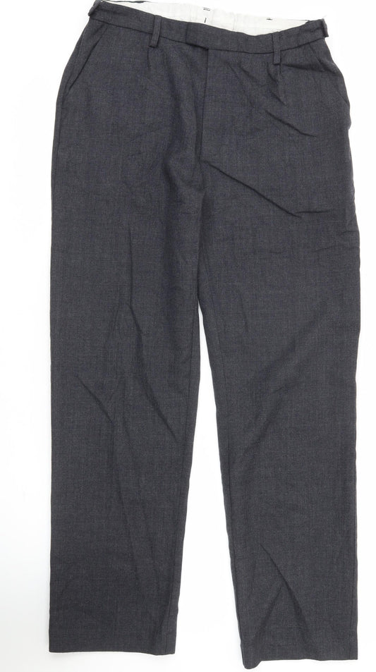 John Lewis Boys Grey 15Y Regular Fit Wool Blend Dress Trousers School Formal