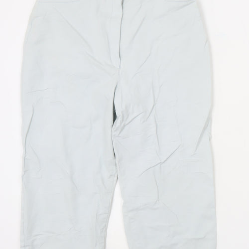 Zaffiri Women’s Grey Capri Trousers Size 14 Cotton Blend