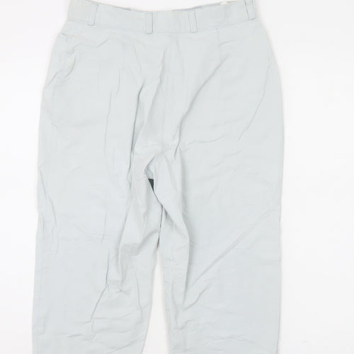 Zaffiri Women’s Grey Capri Trousers Size 14 Cotton Blend