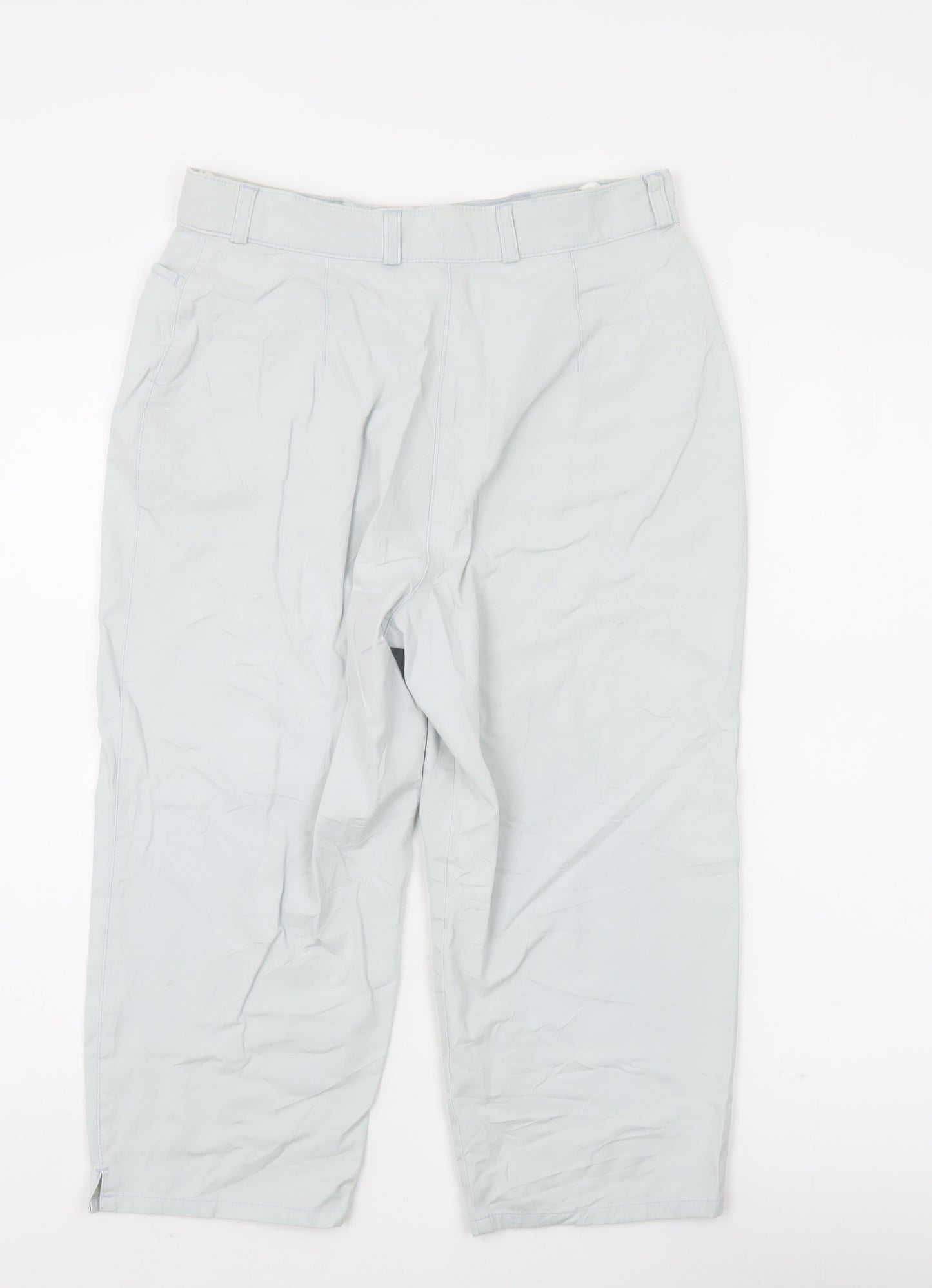 Zaffiri Women’s Grey Capri Trousers Size 14 Cotton Blend