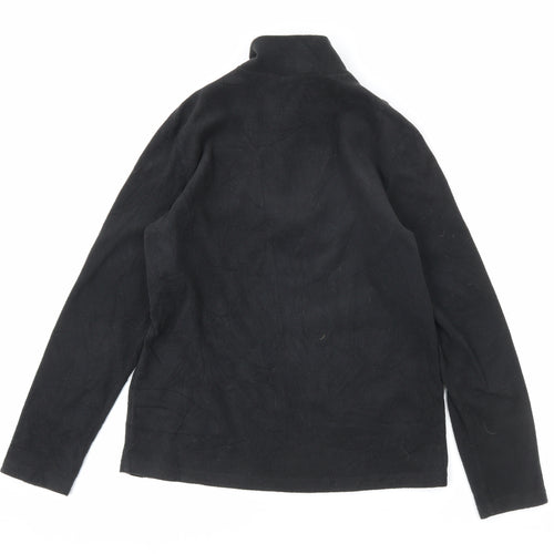 The North Face Boys Black L Pullover Fleece Sweatshirt 1/4 Zip Outdoor