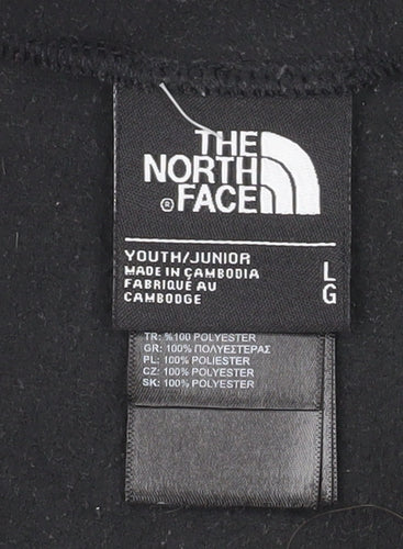 The North Face Boys Black L Pullover Fleece Sweatshirt 1/4 Zip Outdoor