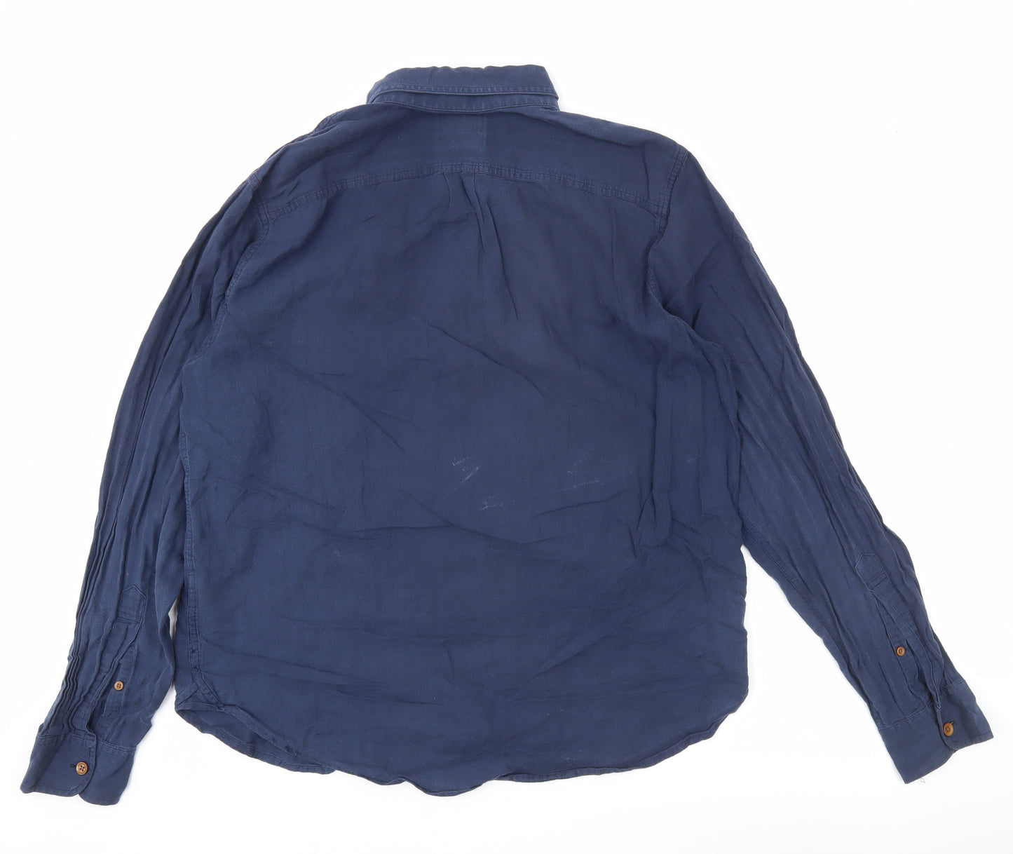 Abercrombie & Fitch Men’s Blue XL Long Sleeve Cotton Button-Up Shirt