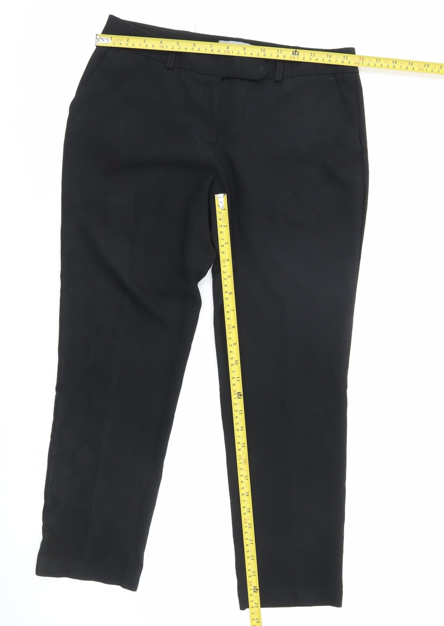 Dorothy Perkins Women's Black UK 10 Straight Leg Work Trousers