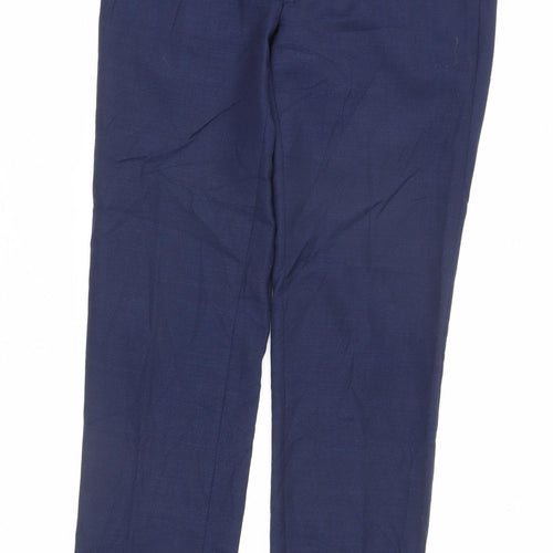 French Connection Men's Blue Slim Fit Dress Pants 30in Waist Wool Blend