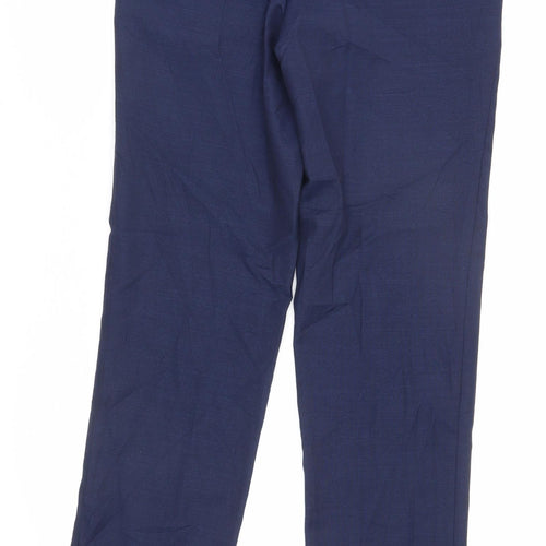 French Connection Men's Blue Slim Fit Dress Pants 30in Waist Wool Blend