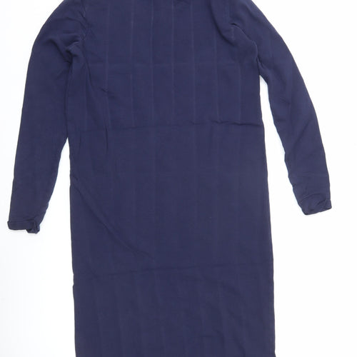 ASOS Women’s Blue Size 6 Bodycon Knit High Neck Long Sleeve Knee Length Dress