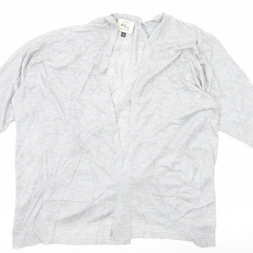 Cotton On Women’s Grey V-Neck Knit Cardigan S 3/4 Sleeve Pockets