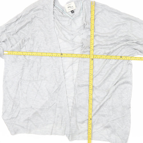 Cotton On Women’s Grey V-Neck Knit Cardigan S 3/4 Sleeve Pockets
