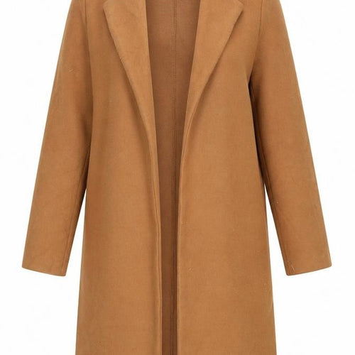 Zara Women’s Brown Long Open Overcoat Size S Autumn Winter