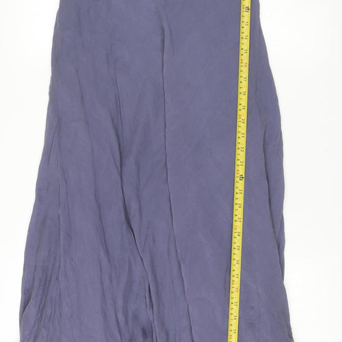 Monsoon Women’s Purple Silk Maxi Dress Size 12 Strapless Formal