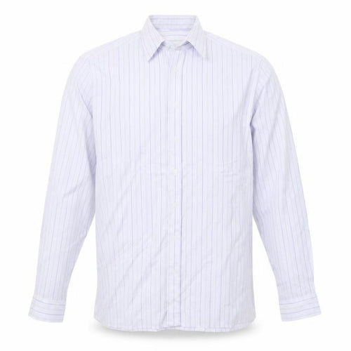 C&A Men’s White Striped Long Sleeve Dress Shirt Size 16 Formal