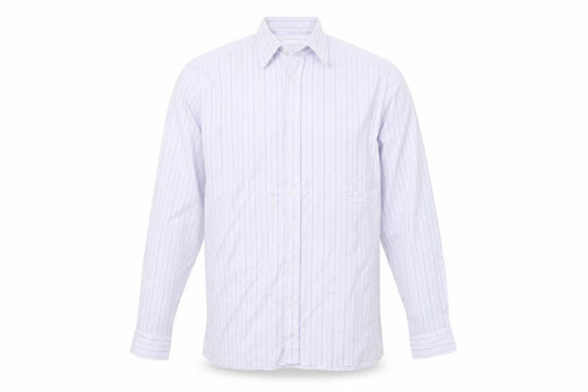 C&A Men’s White Striped Long Sleeve Dress Shirt Size 16 Formal