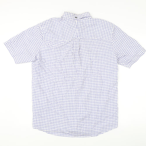 John Lewis Men Multicoloured Check Cotton Short Sleeve Dress Shirt XL