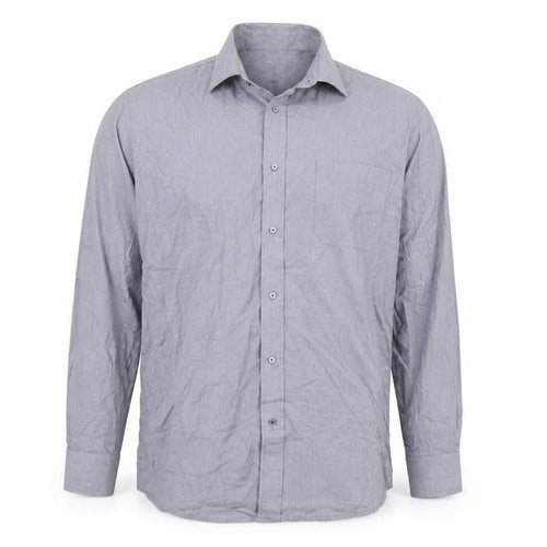 Skopes Men’s Grey XL Easy Care Dress Shirt – Long Sleeve, Business