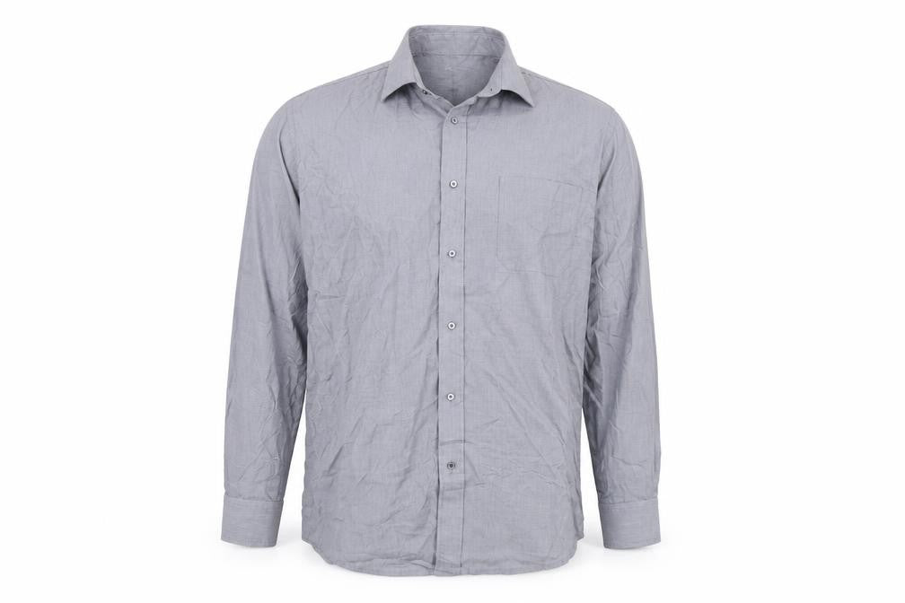 Skopes Men’s Grey XL Easy Care Dress Shirt – Long Sleeve, Business