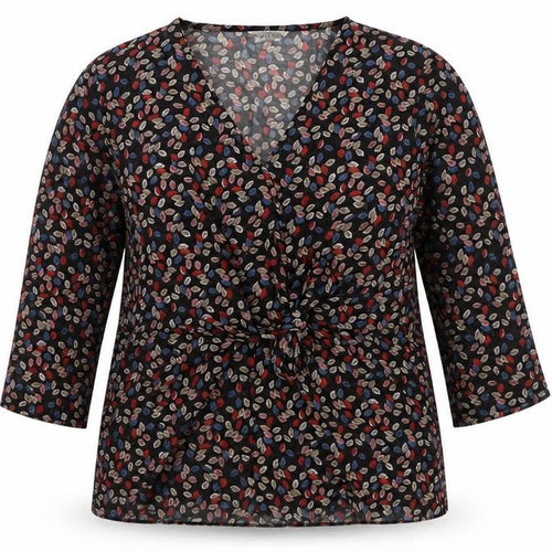 Chianti Women’s Multicoloured Floral Wrap Blouse Size 18 Chiffon 3/4 Sleeve