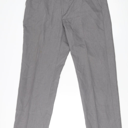 Marks and Spencer Men’s Grey Suit Trousers 36W 33L Travel Collection