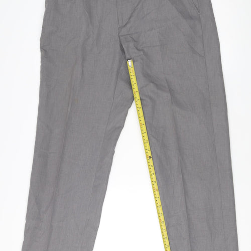 Marks and Spencer Men’s Grey Suit Trousers 36W 33L Travel Collection