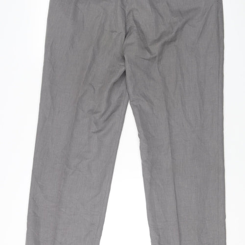 Marks and Spencer Men’s Grey Suit Trousers 36W 33L Travel Collection
