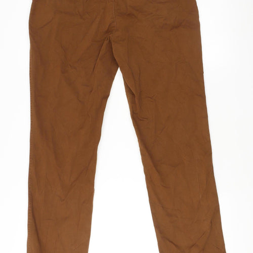 Massimo Dutti Men’s Brown Regular Fit Chino Trousers Size 34W