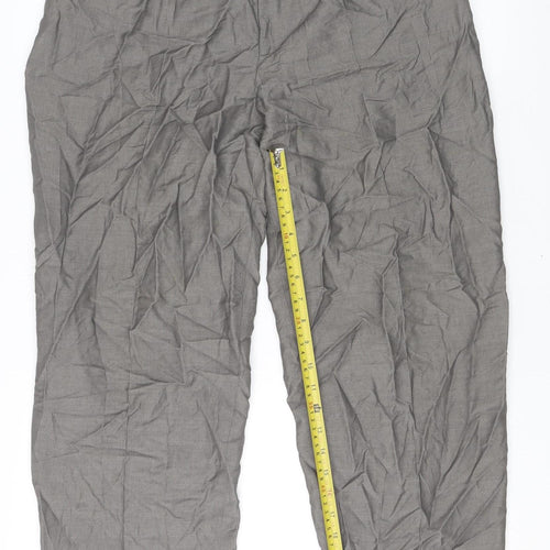Banana Republic Womens Grey Size 12 Straight Leg Wool Mohair Trousers