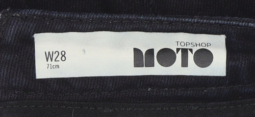 Topshop Women Black Size 10 Straight Pencil Denim Skirt