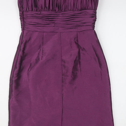 Ultimo Couture Women’s Purple Size 10 Sheath Strapless Beaded Dress