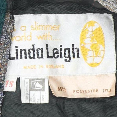 Linda Leigh Women’s Multicoloured Paisley A-Line Dress Size 18 Vintage Knee Length